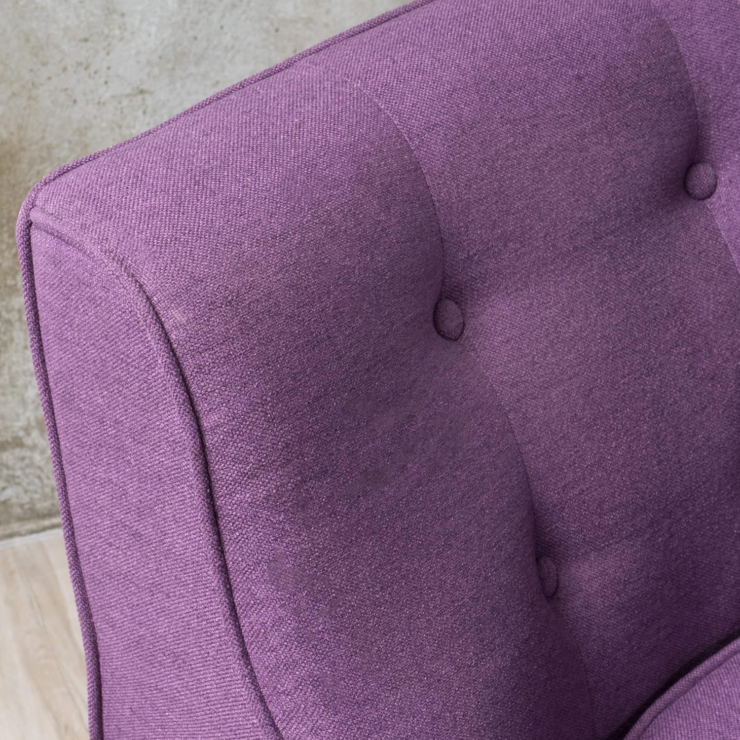 image:imageChristopher Knight Home Felicity MidCentury Fabric Arm Chairs 2Pcs Set PurplePurple