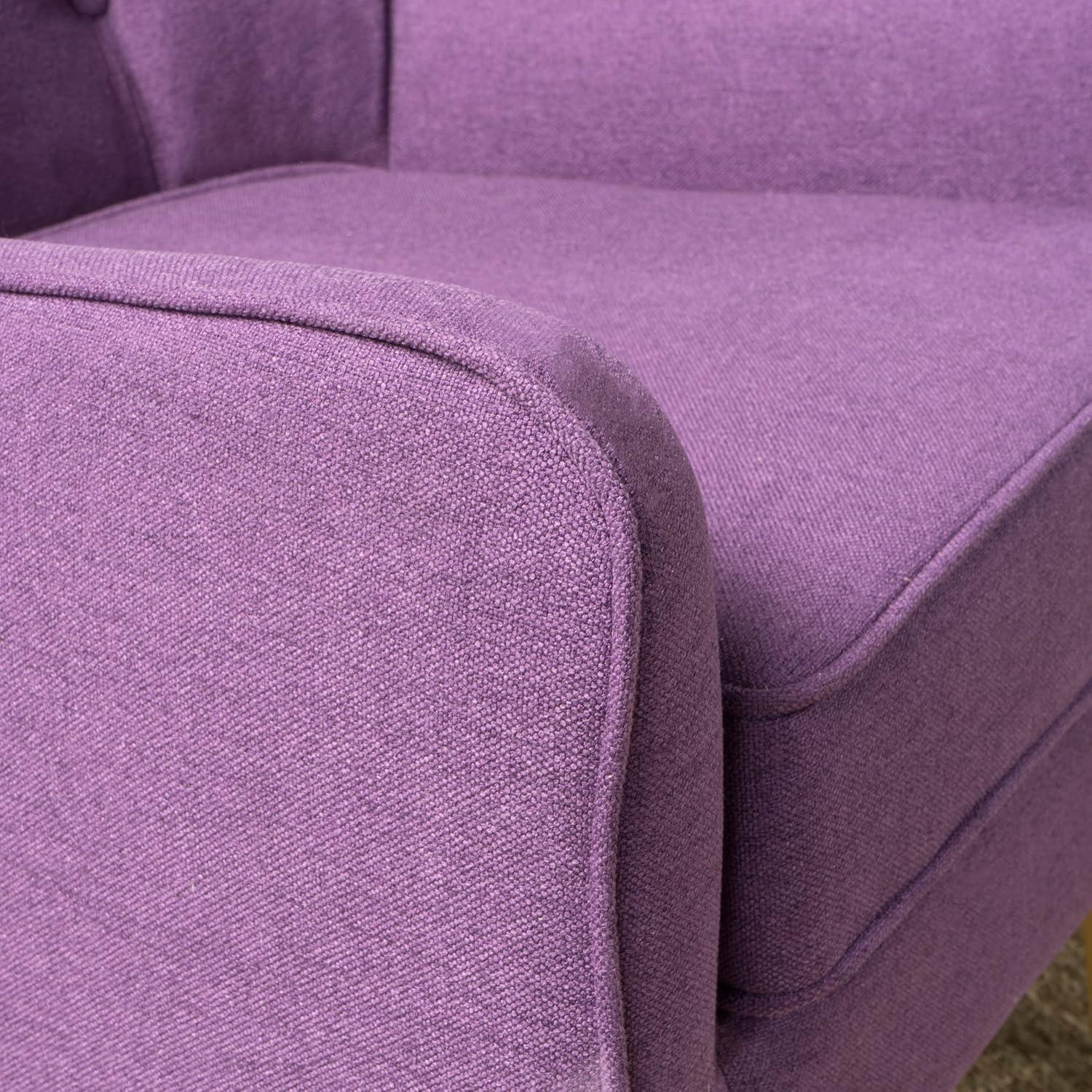 image:imageChristopher Knight Home Felicity MidCentury Fabric Arm Chairs 2Pcs Set PurplePurple