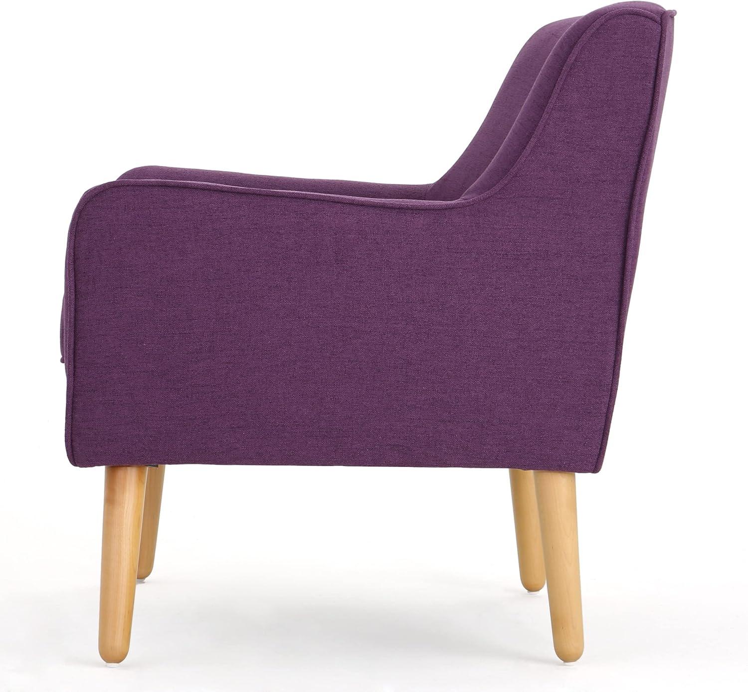 image:imageChristopher Knight Home Felicity MidCentury Fabric Arm Chairs 2Pcs Set PurplePurple