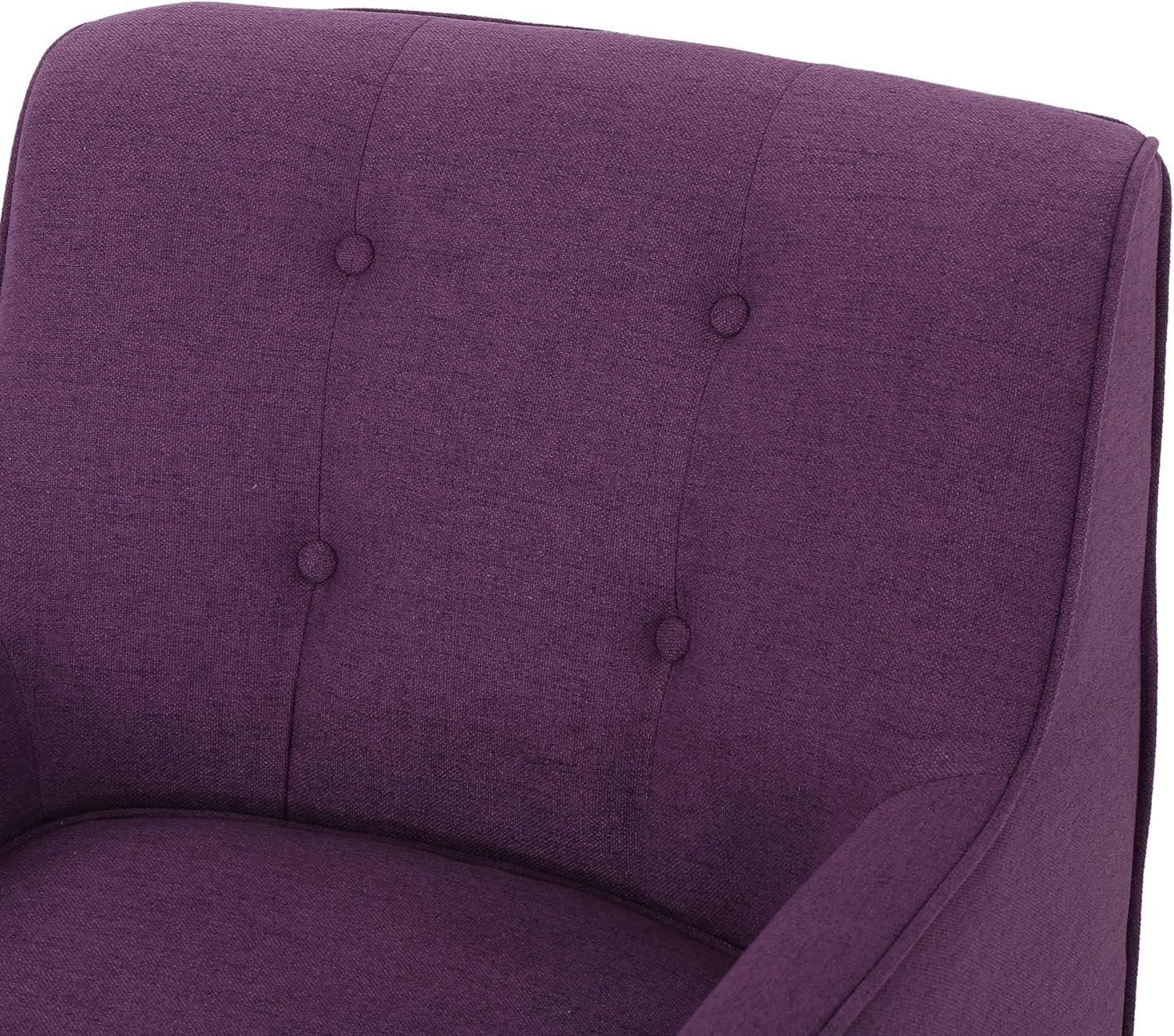 image:imageChristopher Knight Home Felicity MidCentury Fabric Arm Chairs 2Pcs Set PurplePurple