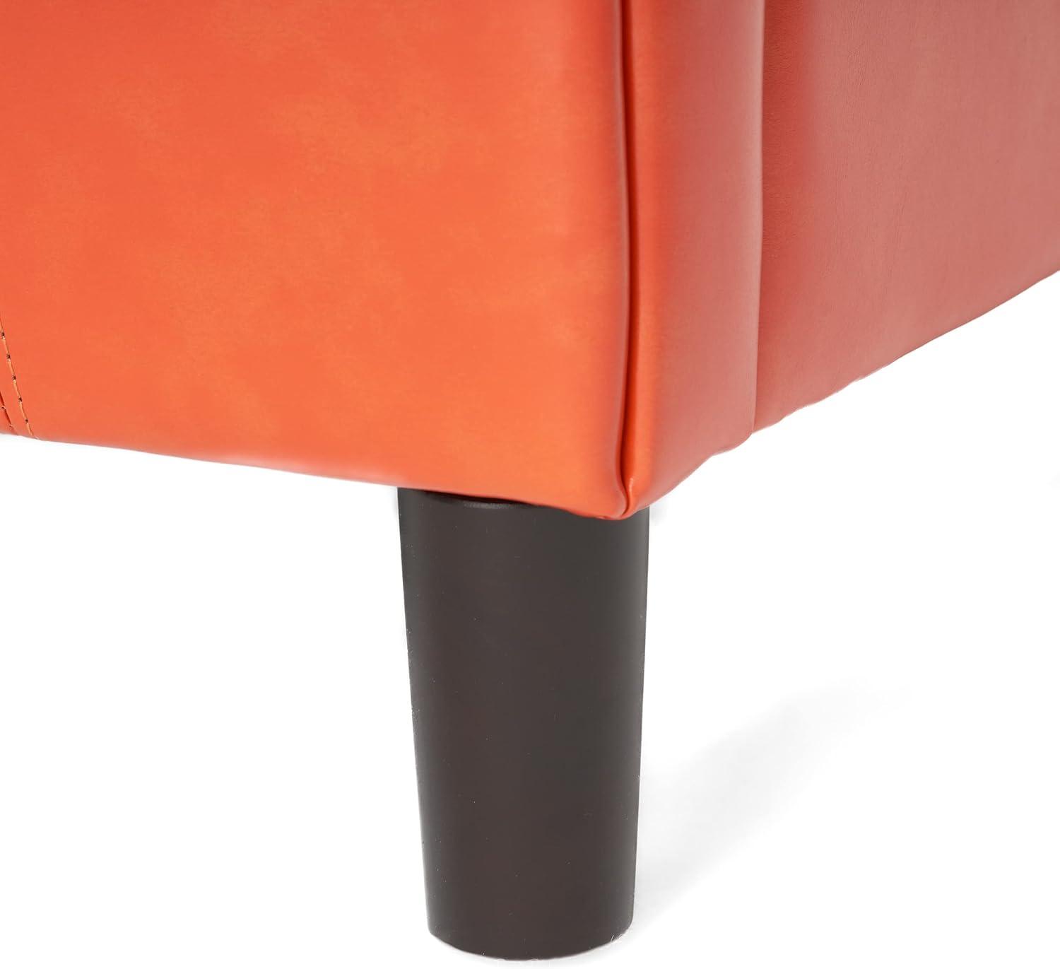 image:imageChristopher Knight Home Napoli Bonded Leather Club Chair Orange 3169 by 2792 by 307
