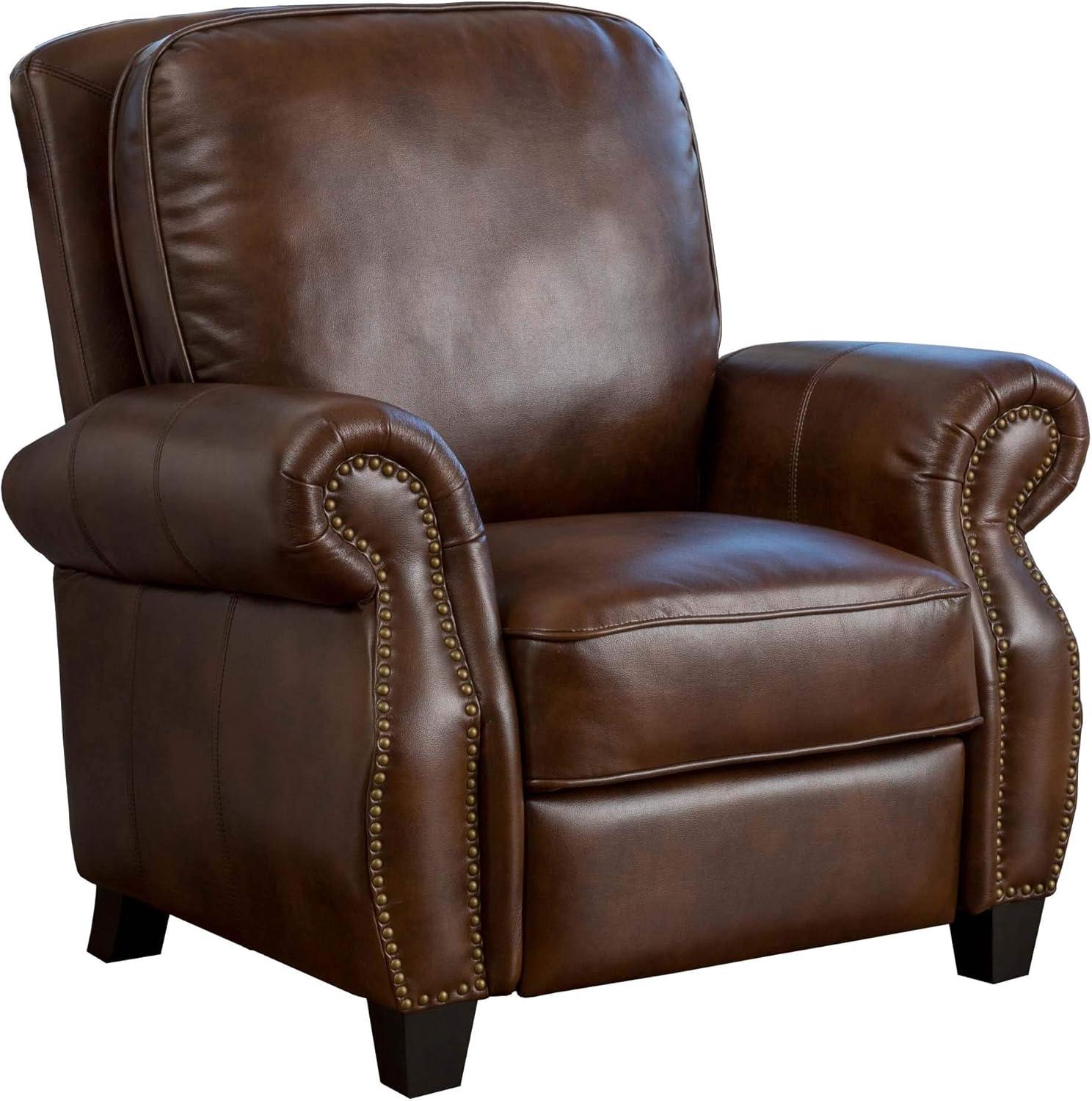 image:imageChristopher Knight Home Neville PU Push Back Recliner 2Tone Brown 3625D x 3875W x 415H inBrown