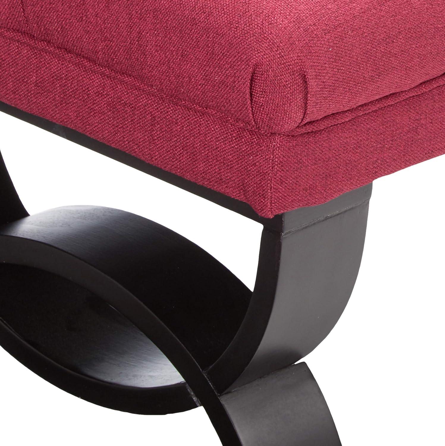 image:imageChristopher Knight Home Scarlett Tufted Fabric Ottoman Bench Deep Red