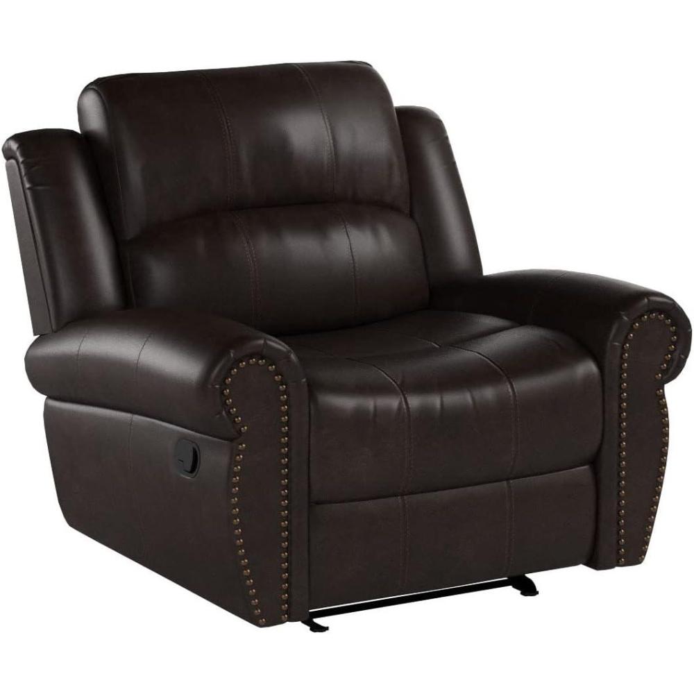 image:imageChristopher Knight Home Gavin Bonded Leather Gliding Recliner Brown 3875D x 4025W x 3975H in