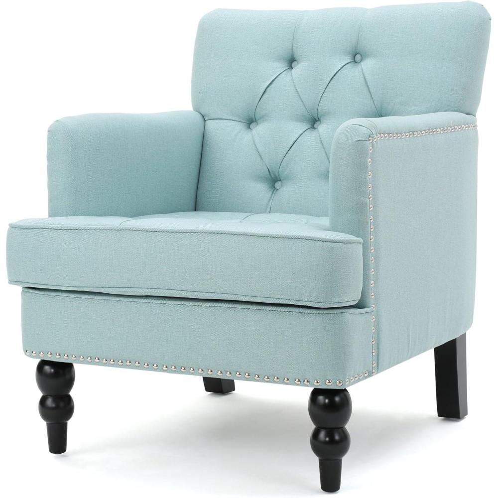 image:imageChristopher Knight Home Malone Fabric Club Chair Light Blue 295D x 28W x 335H Inch