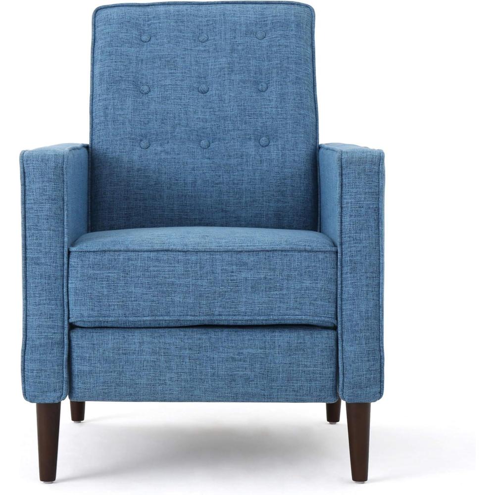 image:imageChristopher Knight Home Mervynn MidCentury Modern Fabric Recliners 2Pcs Set GreyMuted Blue
