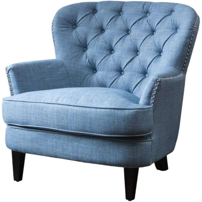 image:imageChristopher Knight Home Tafton Fabric Club Chair Light Blue 33D x 3525W x 3375H in
