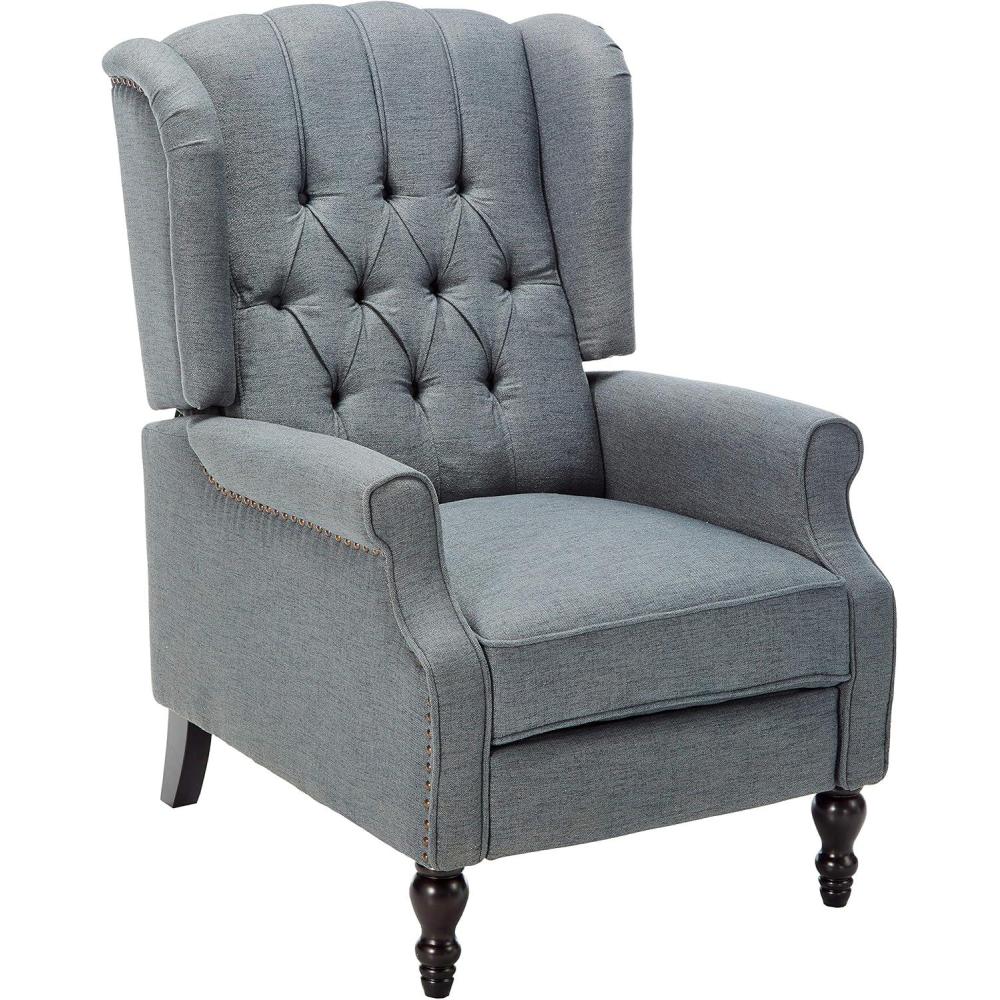 image:imageChristopher Knight Home Walter Fabric Recliner Light Sky Dimensions 3475D x 2800W x 4125HCharcoal