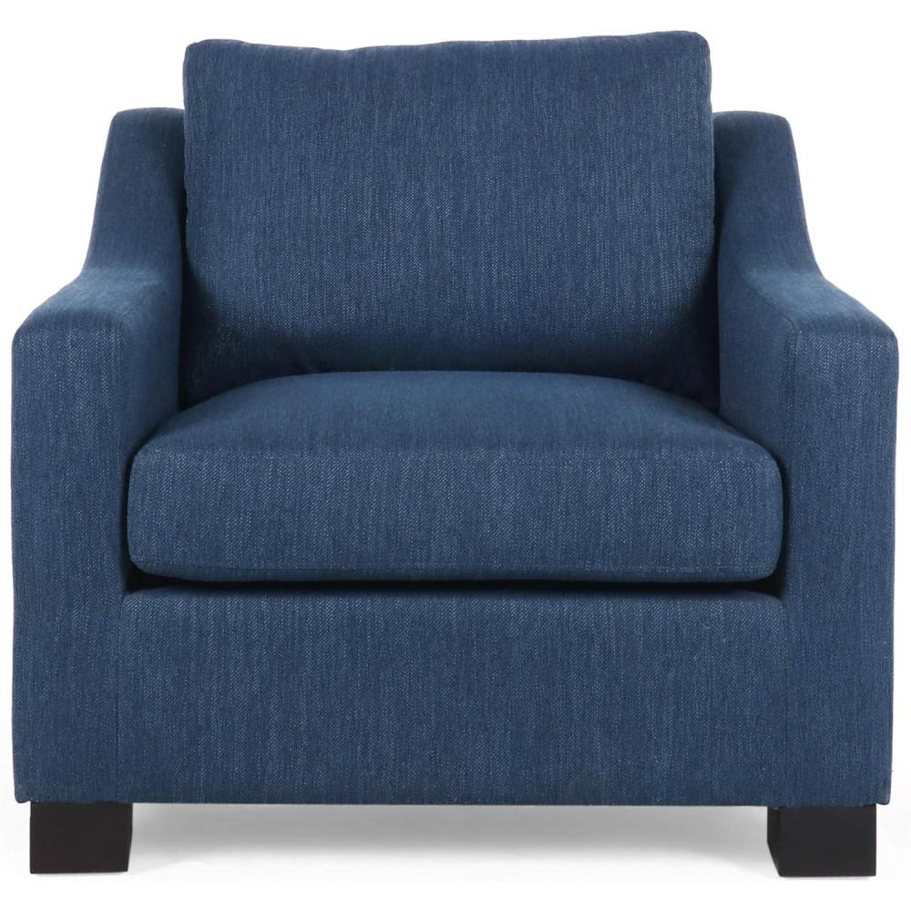 image:imageChristopher Knight Home Wesley Contemporary Fabric Club Chair Beige Dark Brown 335D x 3375W x 32H InchNavy BlueDark Brown