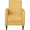 CHRISTOPHER KNIGHT HOME Mason Mid-Century Modern Tuft Back Recliner (Qty of 1, Fabric/Muted Yellow).