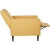 CHRISTOPHER KNIGHT HOME Mason Mid-Century Modern Tuft Back Recliner (Qty of 1, Fabric/Muted Yellow).