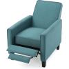 Christopher Knight Home Darvis Fabric Recliner Club Chair, Dark Teal 26.75D x 34W x 36.25H in