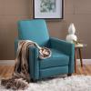 Christopher Knight Home Darvis Fabric Recliner Club Chair, Dark Teal 26.75D x 34W x 36.25H in