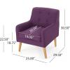 Christopher Knight Home Felicity Mid-Century Fabric Arm Chairs, 2-Pcs Set, Purple(Purple)