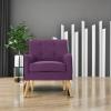 Christopher Knight Home Felicity Mid-Century Fabric Arm Chairs, 2-Pcs Set, Purple(Purple)