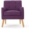Christopher Knight Home Felicity Mid-Century Fabric Arm Chairs, 2-Pcs Set, Purple(Purple)