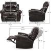 Christopher Knight Home Gavin Bonded Leather Gliding Recliner, Brown, 38.75D x 40.25W x 39.75H in