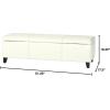 Christopher Knight Home Glouster PU Storage Ottoman, Ivory