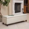 Christopher Knight Home Glouster PU Storage Ottoman, Ivory