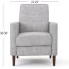 Christopher Knight Home Macedonia Mid Century Modern Tufted Back Fabric Recliner (Light Grey Tweed).