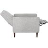 Christopher Knight Home Macedonia Mid Century Modern Tufted Back Fabric Recliner (Light Grey Tweed).