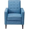 Christopher Knight Home Macedonia Mid Century Modern Tufted Back Fabric Recliner (Muted Blue).