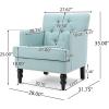 Christopher Knight Home Malone Fabric Club Chair, Light Blue 29.5D x 28W x 33.5H Inch