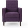 Christopher Knight Home Mervynn Mid-Century Modern Fabric Recliners, 2-Pcs Set, Grey(Muted Purple / Dark Espresso)