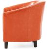 Christopher Knight Home Napoli Bonded Leather Club Chair, Orange 31.69 by 27.92 by 30.7