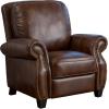 Christopher Knight Home Neville PU Push Back Recliner, 2-Tone Brown 36.25D x 38.75W x 41.5H in(Brown)