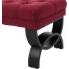 Christopher Knight Home Scarlett Tufted Fabric Ottoman Bench, Deep Red