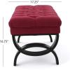Christopher Knight Home Scarlett Tufted Fabric Ottoman Bench, Deep Red