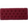 Christopher Knight Home Scarlett Tufted Fabric Ottoman Bench, Deep Red