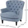 Christopher Knight Home Tafton Fabric Club Chair, Light Blue 33D x 35.25W x 33.75H in