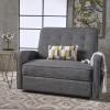 Christopher Knight Home GDFStudio Christopher Knight Home Calliope Buttoned Fabric Reclining Loveseat, Grey / Black(Grey / Black)