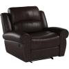 Christopher Knight Home Gavin Bonded Leather Gliding Recliner, Brown, 38.75D x 40.25W x 39.75H in