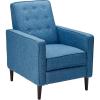 Christopher Knight Home Macedonia Mid Century Modern Tufted Back Fabric Recliner (Muted Blue).