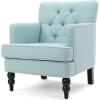 Christopher Knight Home Malone Fabric Club Chair, Light Blue 29.5D x 28W x 33.5H Inch