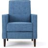Christopher Knight Home Mervynn Mid-Century Modern Fabric Recliners, 2-Pcs Set, Grey(Muted Blue)