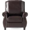 Christopher Knight Home Neville PU Push Back Recliner, 2-Tone Brown 36.25D x 38.75W x 41.5H in(Brown)