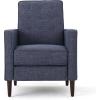 GDFStudio Marston Mid Century Modern Fabric Recliner (Set of 2) (Cream)(Dark Blue)
