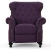 GDFStudio Waldo Tufted Wingback Recliner Chair(Plum)(Plum)