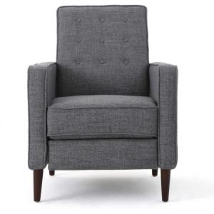 Christopher Knight Home Mervynn Mid-Century Modern Fabric Recliners, 2-Pcs Set, Grey(Grey)