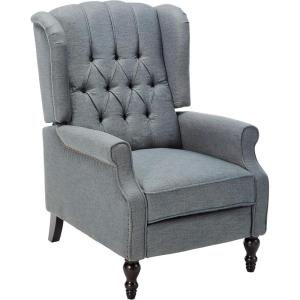 Christopher Knight Home Walter Fabric Recliner, Light Sky Dimensions: 34.75”D x 28.00”W x 41.25”H(Charcoal)