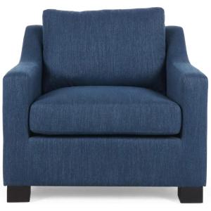 Christopher Knight Home Wesley Contemporary Fabric Club Chair, Beige, Dark Brown 33.5D x 33.75W x 32H Inch(Navy Blue/Dark Brown)