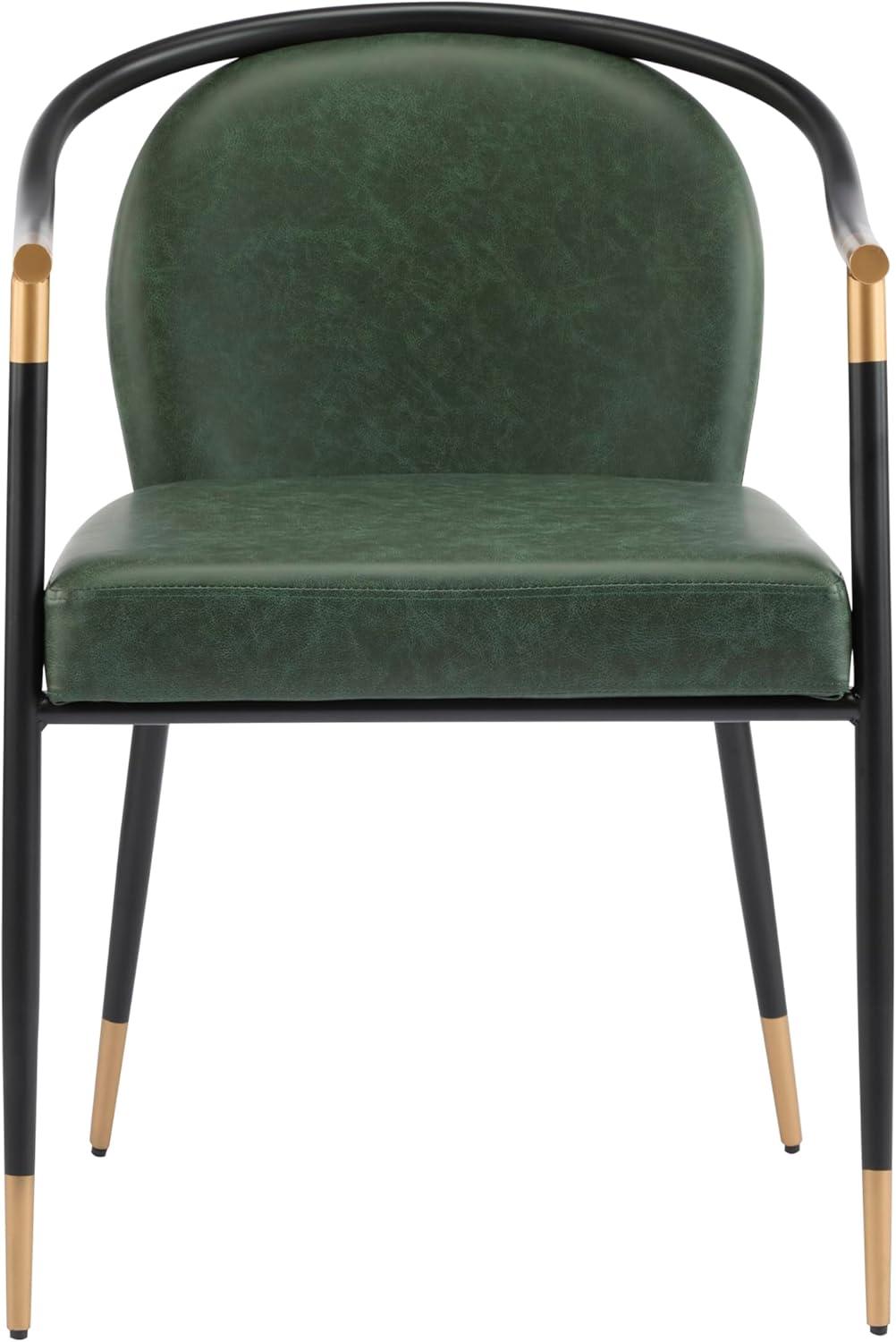 image:imageChristopher Knight Home Paula Dining Chairs Set of 2 Modern Dining Chair with Fabric Upholstery Durable Iron Frame Kitchen Chairs with Armrest Extra Seat for Dining Room Black GreyBlack Green