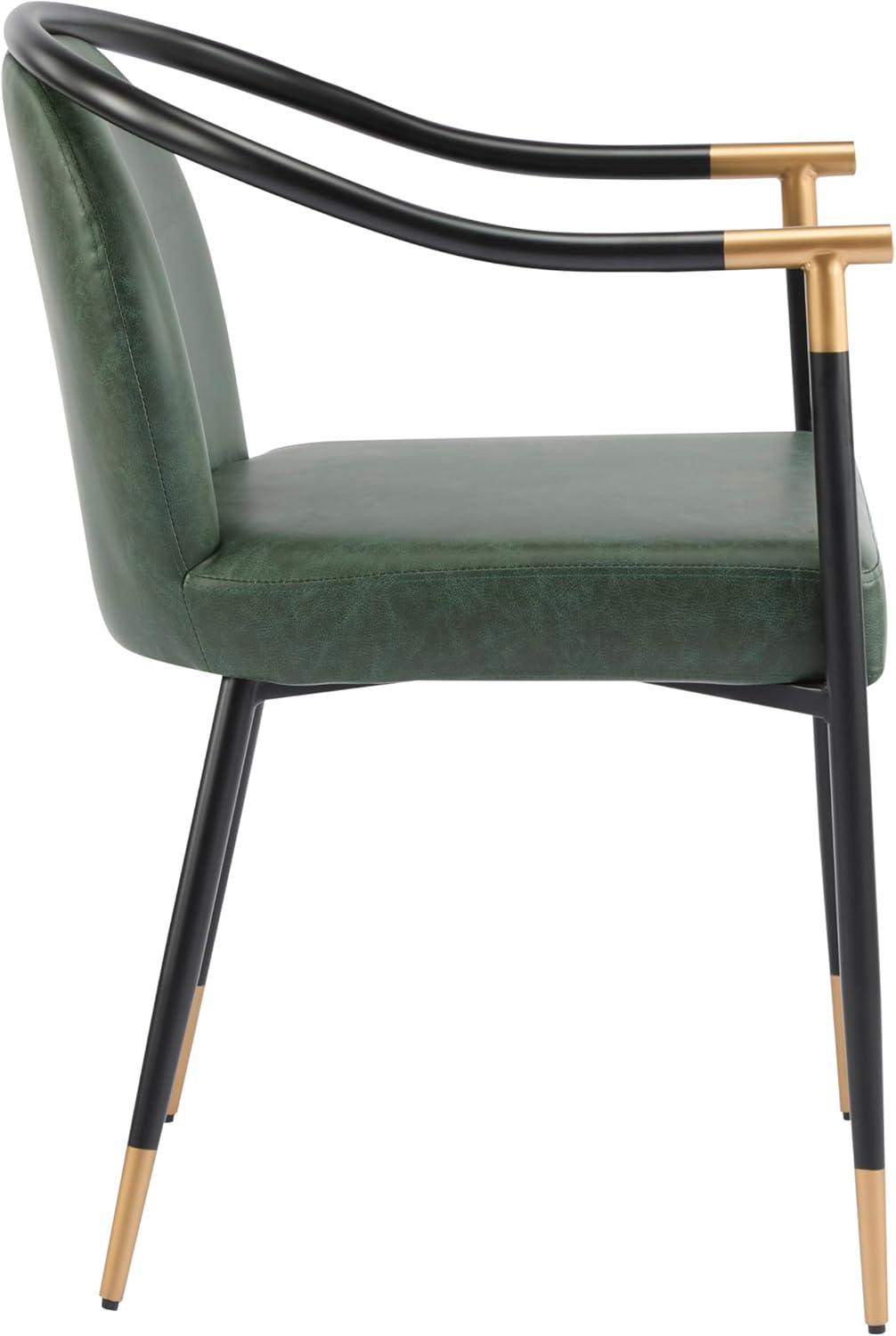 image:imageChristopher Knight Home Paula Dining Chairs Set of 2 Modern Dining Chair with Fabric Upholstery Durable Iron Frame Kitchen Chairs with Armrest Extra Seat for Dining Room Black GreyBlack Green