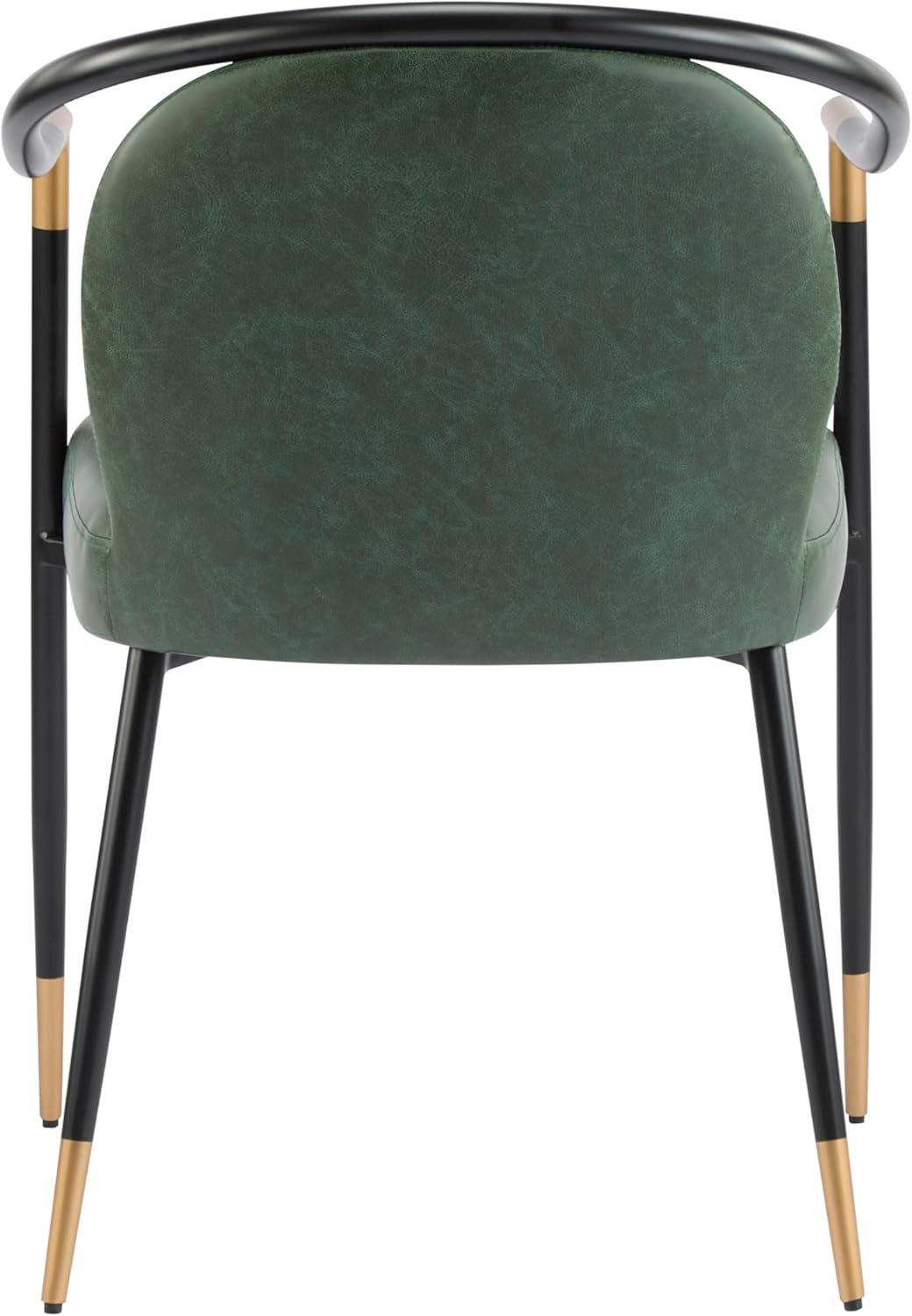image:imageChristopher Knight Home Paula Dining Chairs Set of 2 Modern Dining Chair with Fabric Upholstery Durable Iron Frame Kitchen Chairs with Armrest Extra Seat for Dining Room Black GreyBlack Green