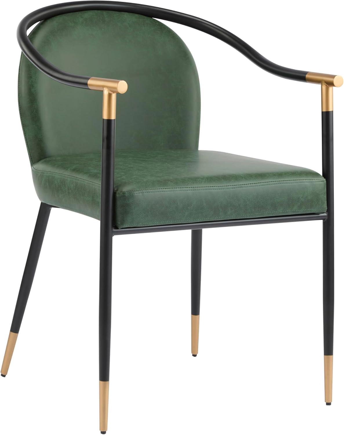 image:imageChristopher Knight Home Paula Dining Chairs Set of 2 Modern Dining Chair with Fabric Upholstery Durable Iron Frame Kitchen Chairs with Armrest Extra Seat for Dining Room Black GreyBlack Green