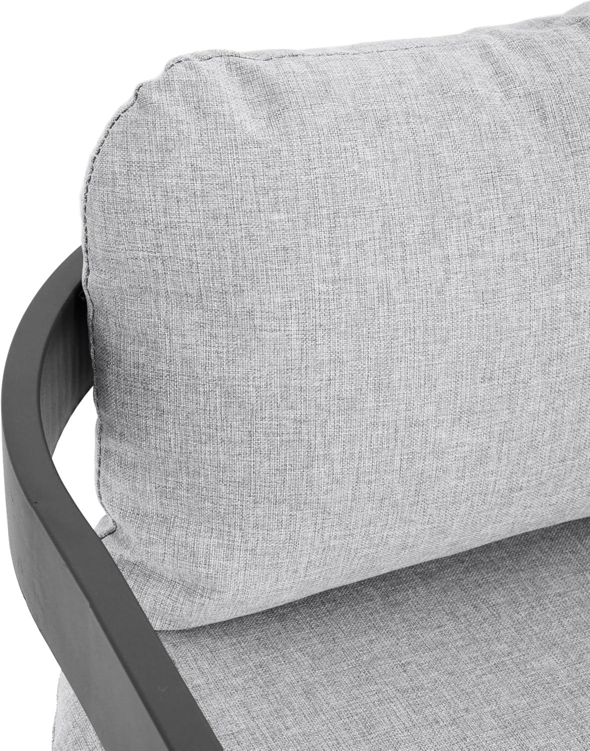 image:imageChristopher Knight Home Pula Patio Dining Chairs Set of 2 Aluminum Outdoor Dining Room Chair Set with Removable Seat and Back Cushion Metal Barrel Chair for Poolside Outdoor Dinner BlackGrayBlackgray